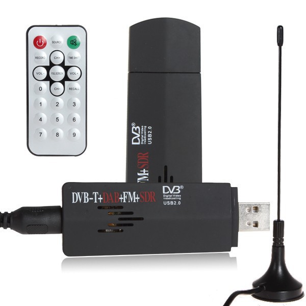 RTL-SDR / FM + DAB / DVB-T USB 2.0 Mini Dijital TV Sopa DVBT Dongle SDR ile RTL2832U ve R820T Tuner Alıcı + Uzaktan Contro